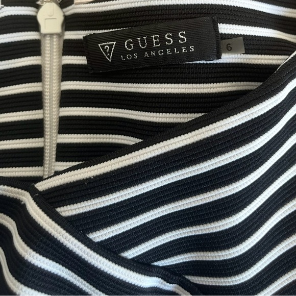 Guess Women's Black and White Striped Dress - Picture 4 of 4